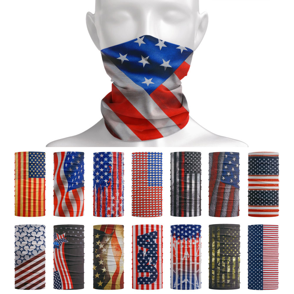 Headband Summer Knit - Usa Vlag Patroon Zon Beschermende Sjaal