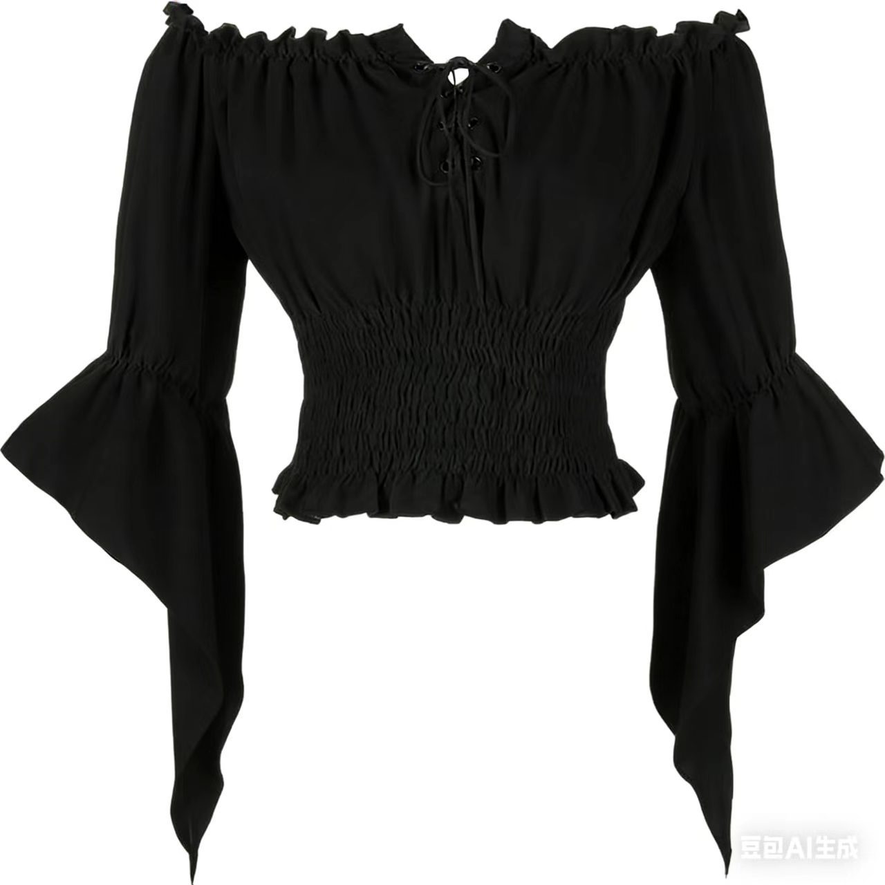 Blouse Off Shoulder - Renaissance Middeleeuwse Aristocratische Kleding Dames Vintage