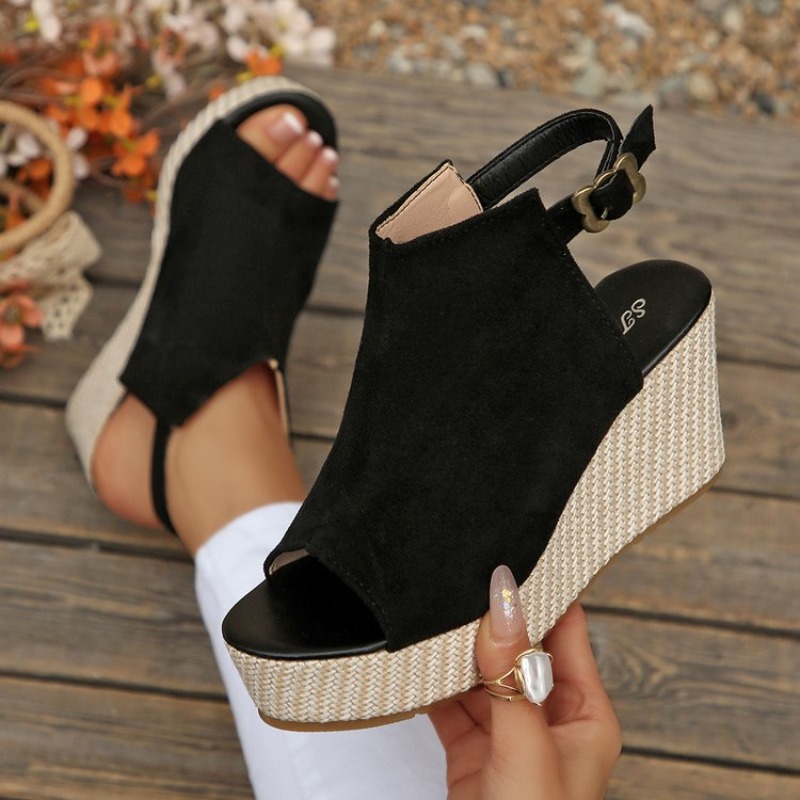 Wedge Espadrille Women - Vrouwen Sandalen Zomer Wedge Platform Suede