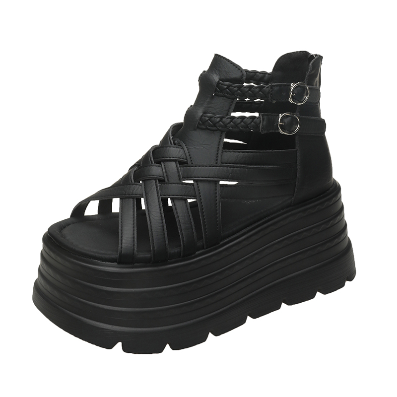 Wedge Espadrille Women - 8CM Ontwerpers Vrouwen Zomer Lederen Sandalen