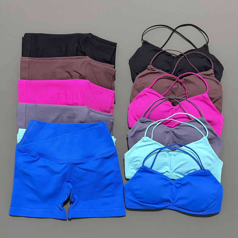 Crop Top Crochet - 2-delige Vision Gym Set Dames Yoga