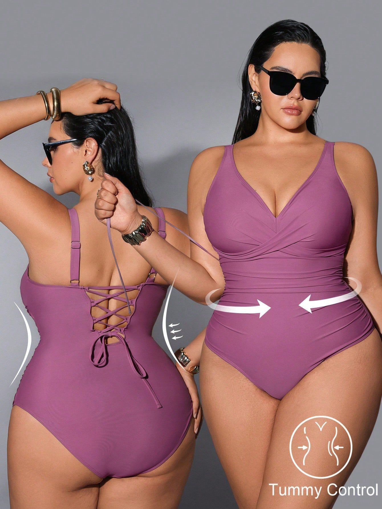 Swimsuit Bikini Ruched - Badkleding 2026 Zwempak Dames Plus Size