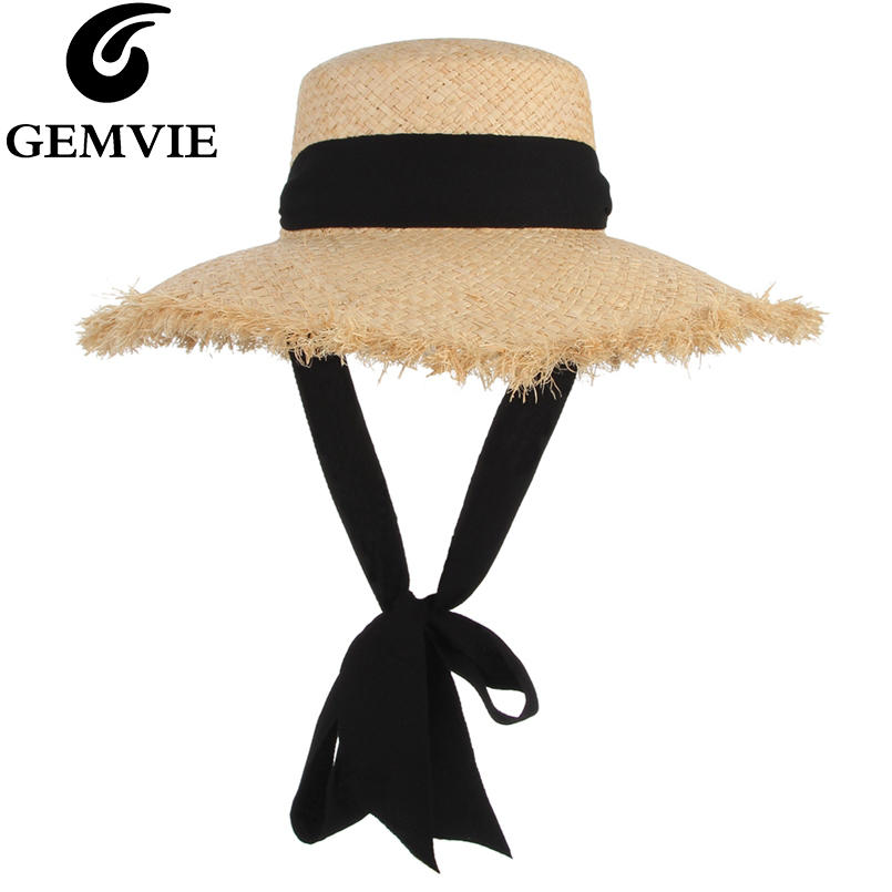Hat Floppy Wide - Gemvie Handgemaakte Weave Raffia Stro Hoed