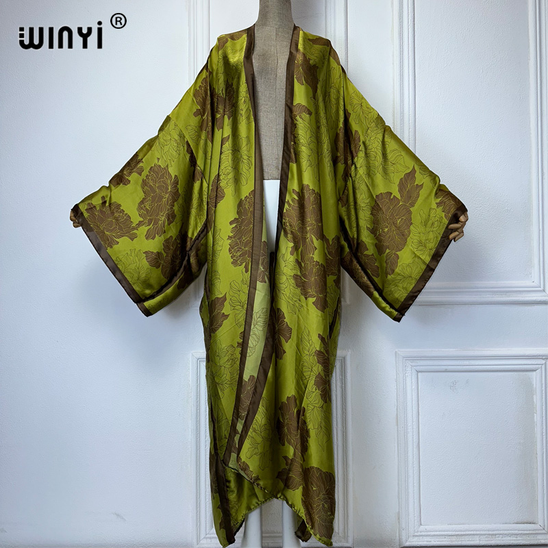 Cover Up Kaftan - WINYI Afrika boho print Kimono's lange