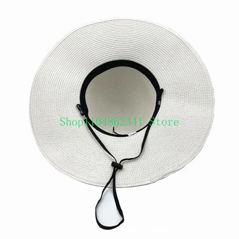 Hat Floppy Wide - 652F Elegante Floppy Strohoed Vrouw Opvouwbare