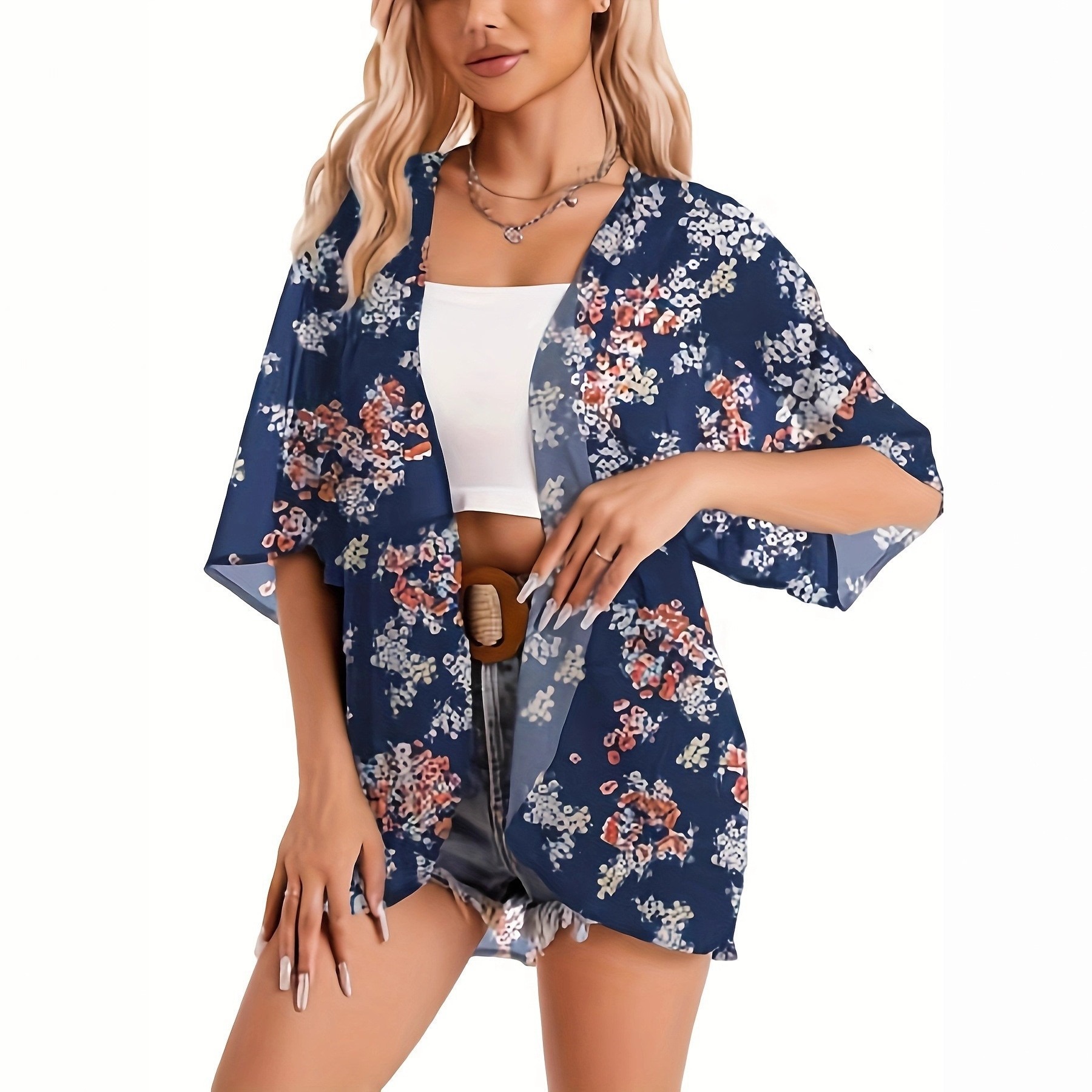 Badpak Vrouw 2025 Kimono Vest  - Kimono Sheer Floral recensie en prijs