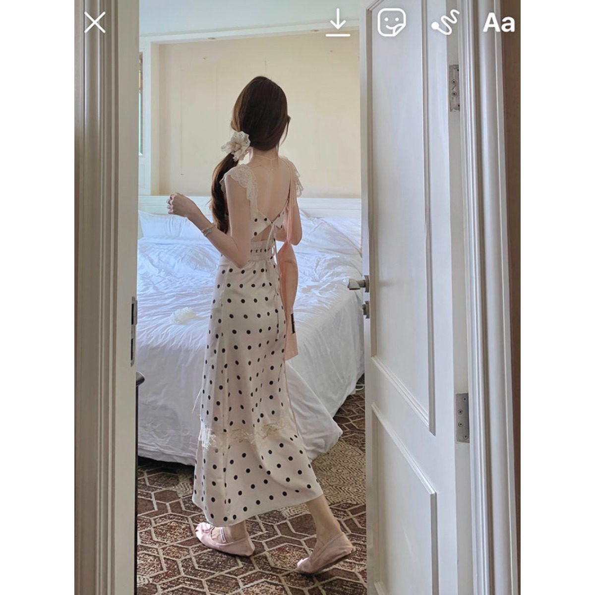 Polka Dot-jurk Dames zomerjurk - Maxi Dress Halter recensie en prijs