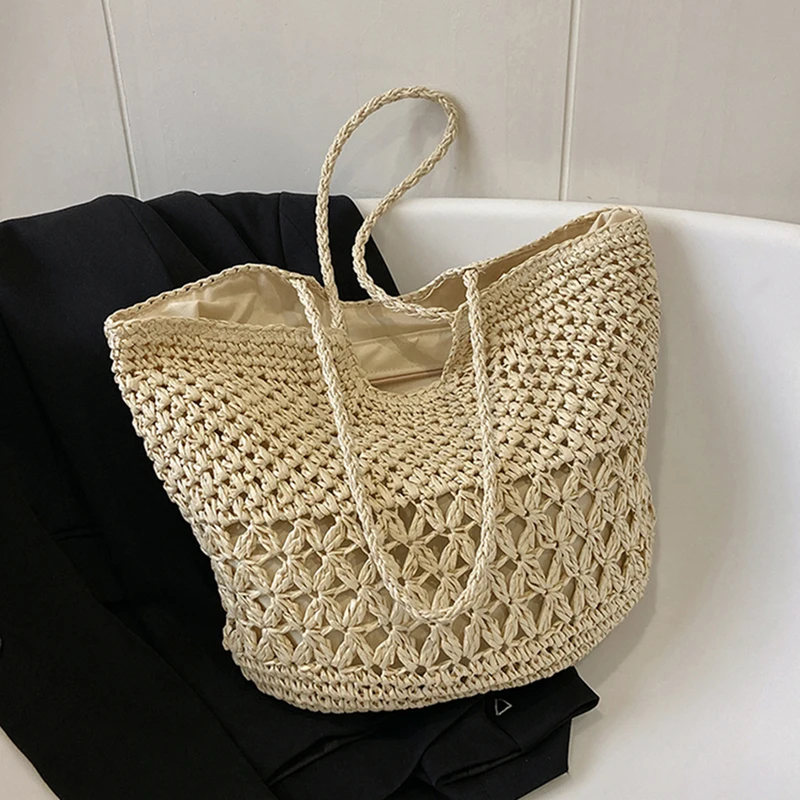 Casual design strogeweven tass - Crochet Bag Raffia recensie en prijs