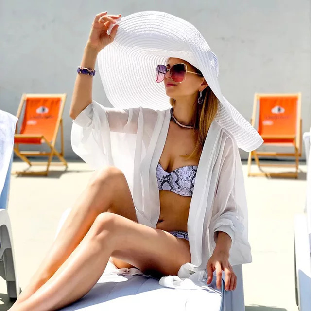 Oversized strand strohoeden vo - Hat Floppy Wide recensie en prijs