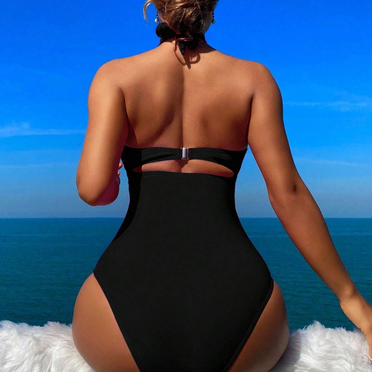 Damesbadpak met halterhals, ef - Swimsuit Bikini Ruched recensie en prijs