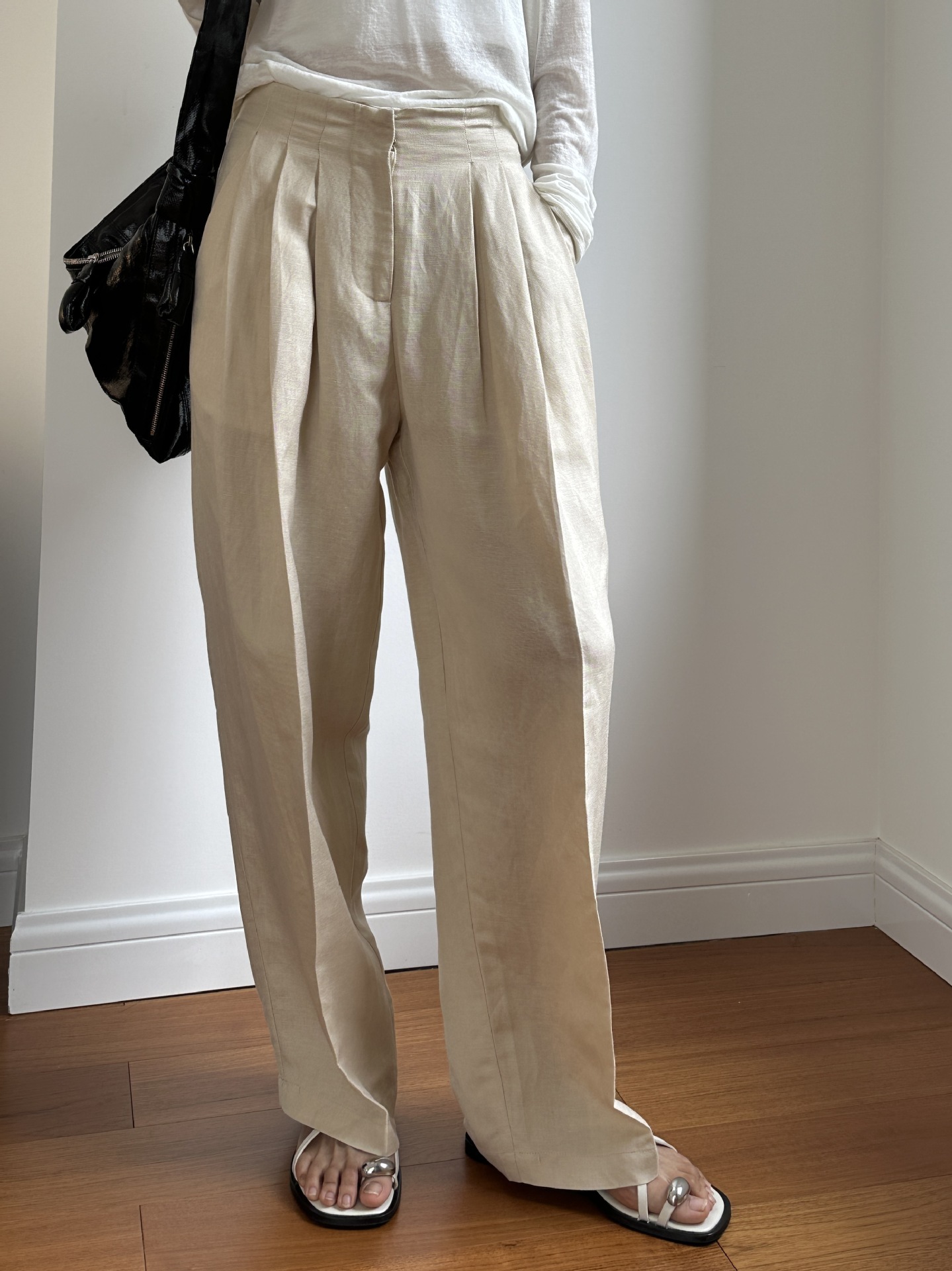Casual linnen wijde broek met  - Linen Pant Wide recensie en prijs