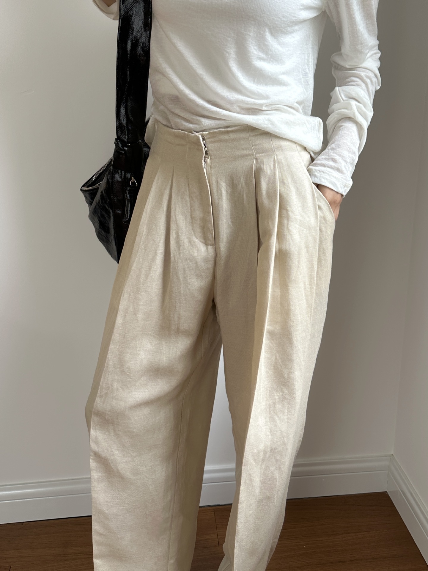 Casual linnen wijde broek met  - Linen Pant Wide recensie en prijs