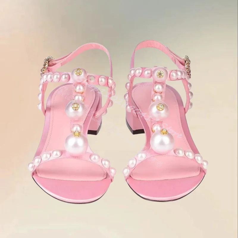 Witte Parel Roze Strappy Open  - Sandal Strappy Heeled recensie en prijs