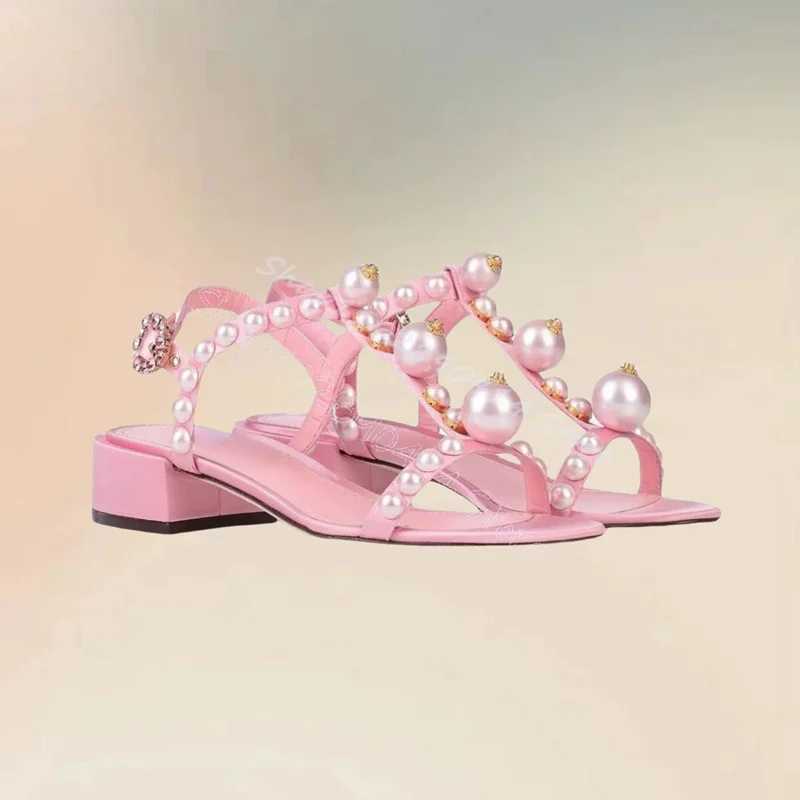 Witte Parel Roze Strappy Open  - Sandal Strappy Heeled recensie en prijs