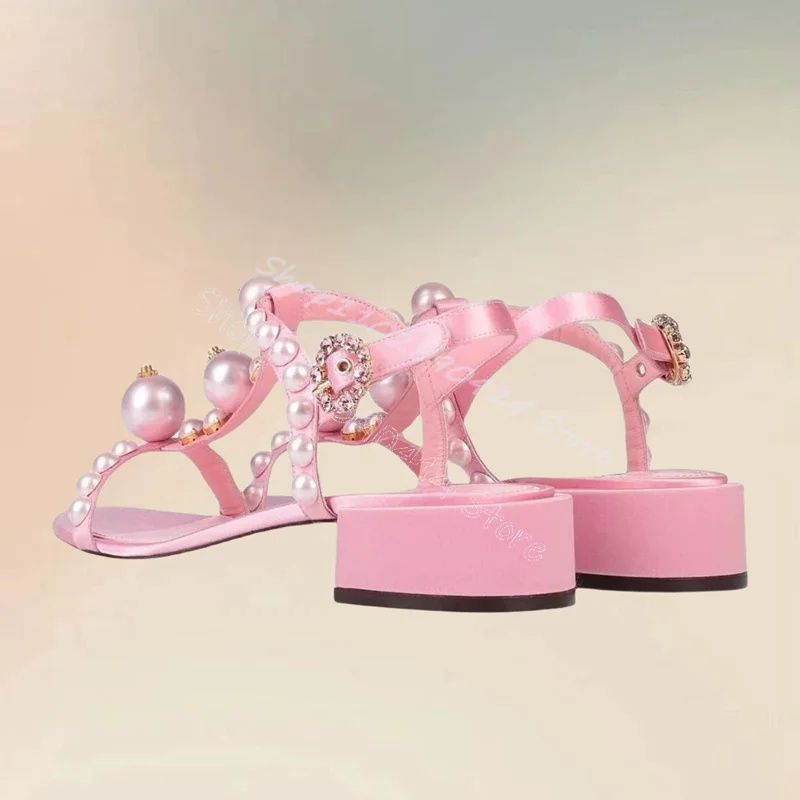 Witte Parel Roze Strappy Open  - Sandal Strappy Heeled recensie en prijs