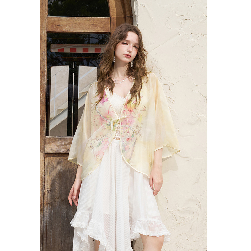 ELFSACK Nieuwe Chinese Kimono- - Kimono Sheer Floral recensie en prijs