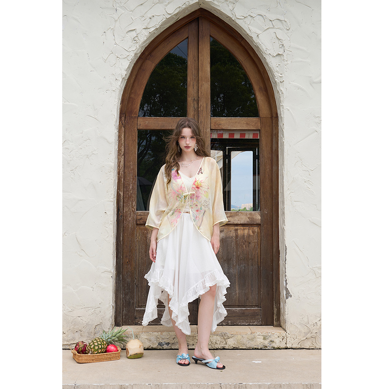 ELFSACK Nieuwe Chinese Kimono- - Kimono Sheer Floral recensie en prijs