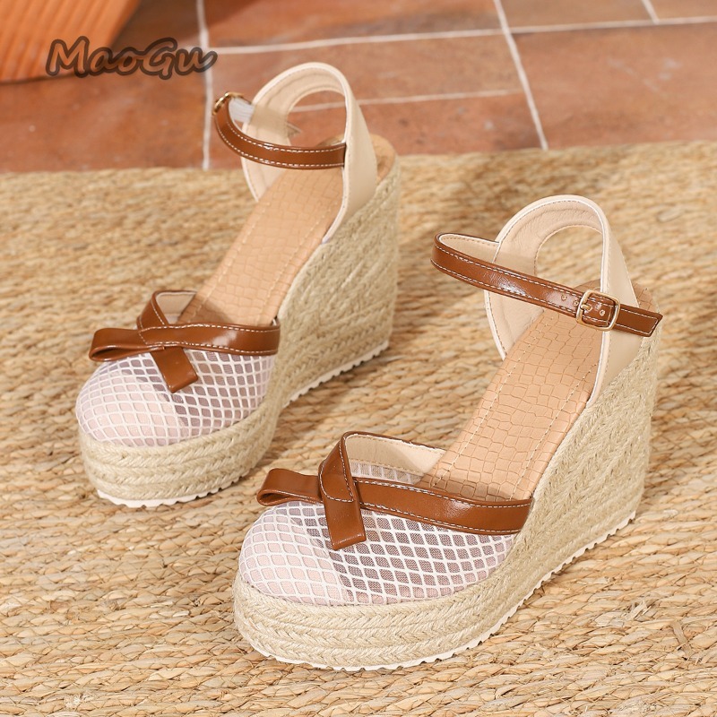 Size42 Dames Mesh Bow Espadril - Wedge Espadrille Women recensie en prijs