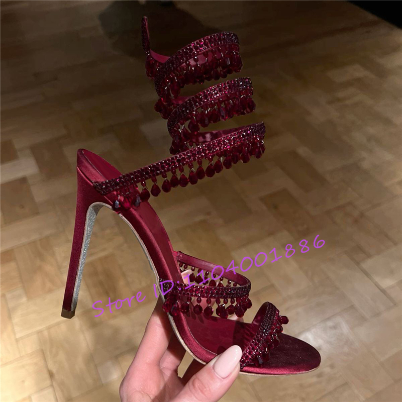 Strass Slangvorm Enkelband San - Sandal Strappy Heeled recensie en prijs