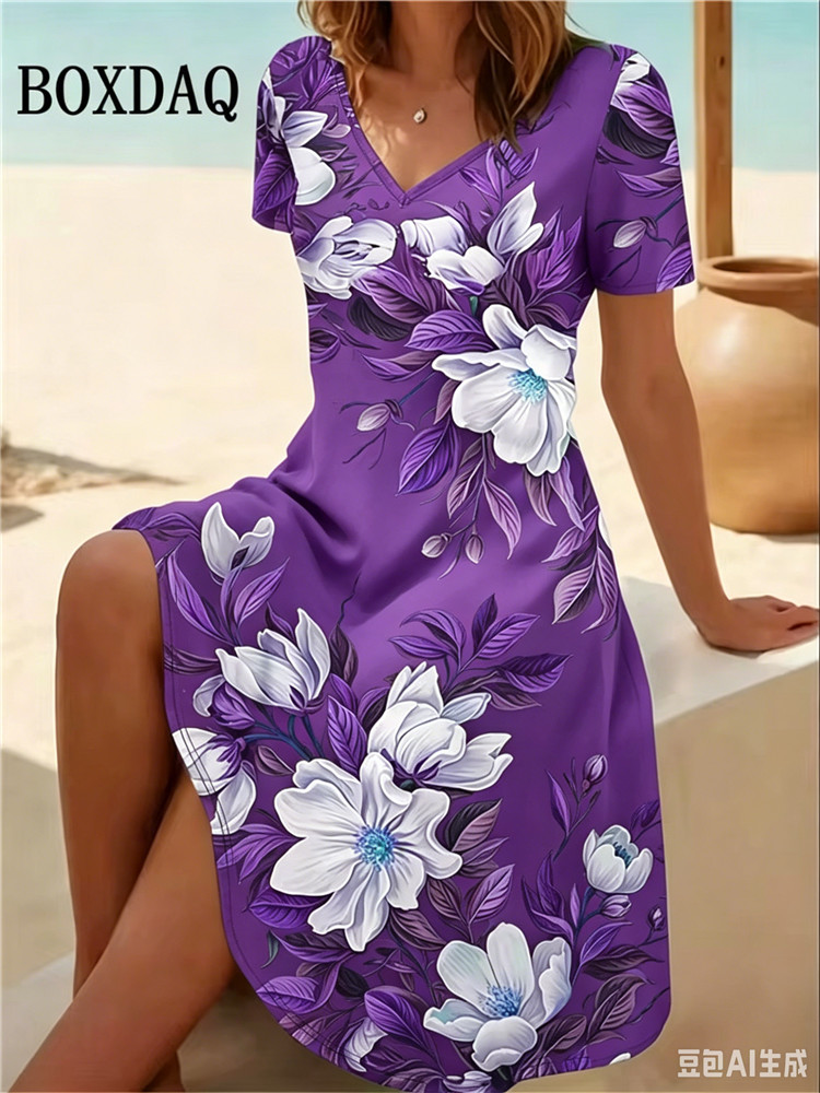 6XL Plus Size Vrouwen Jurken Z - Romper Floral Print recensie en prijs