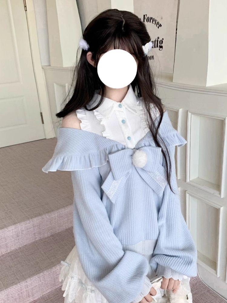 Kawaii Soft Girl Lolita 2-deli - Blouse Off Shoulder recensie en prijs