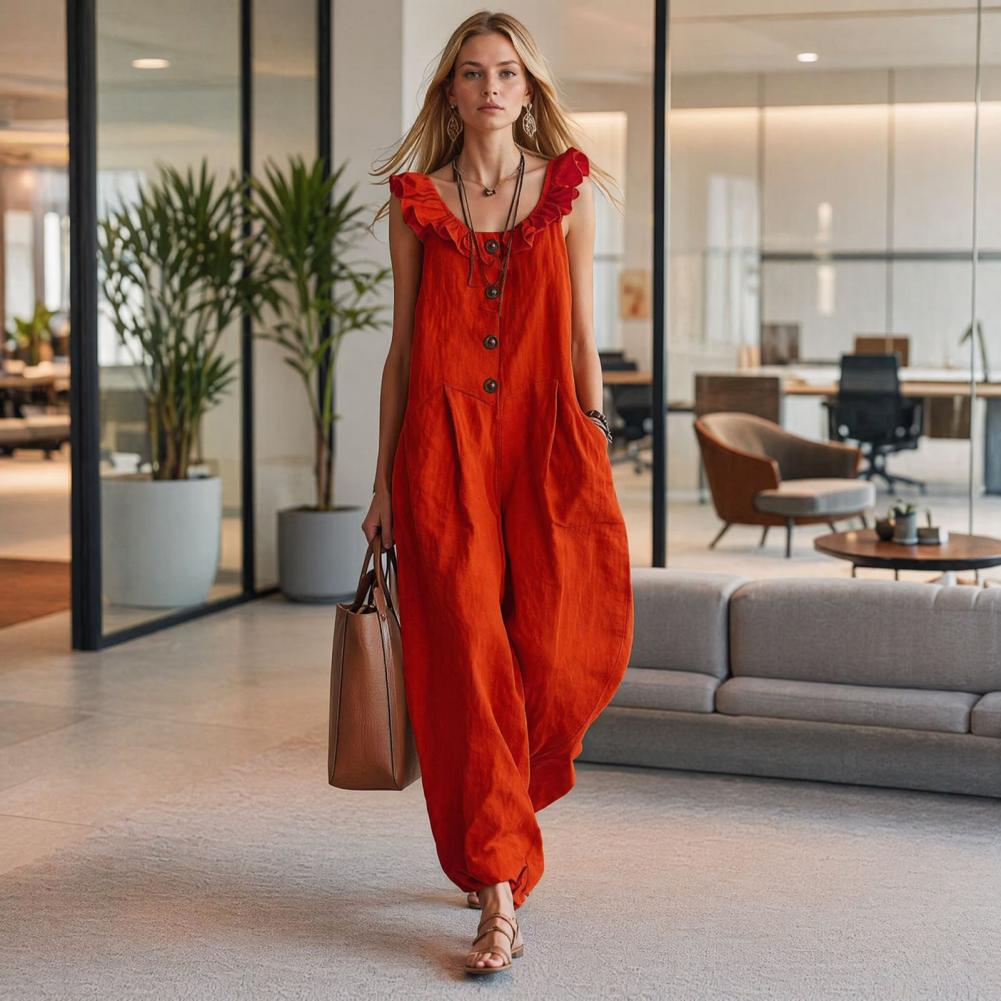 Relaxed Fit Romper Dames Dames - Jumpsuit Linen Relaxed recensie en prijs