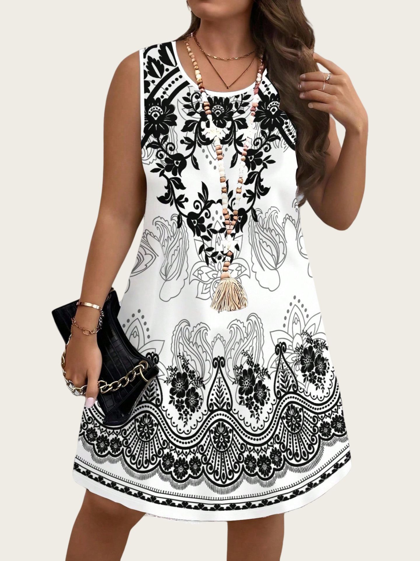 Etnische stijl vintage jurken  - Romper Floral Print recensie en prijs