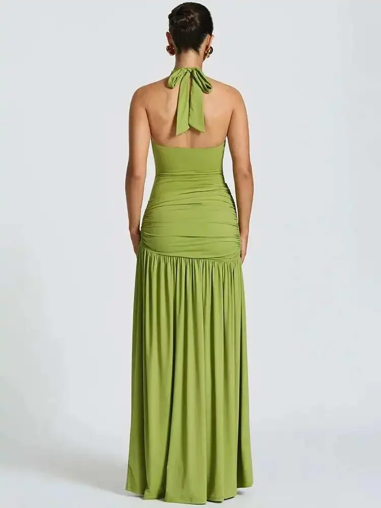 Elegante sexy split-backless m - Maxi Dress Halter recensie en prijs