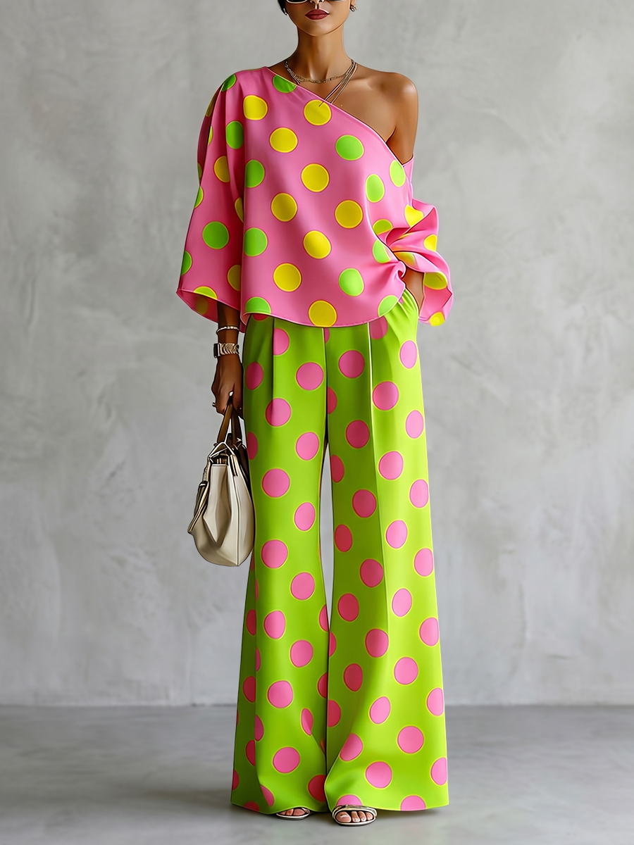 Missuoo Dames Polka Dot 2-deli - Blouse Off Shoulder recensie en prijs