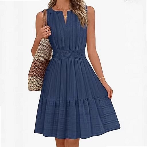 Zomerjurk voor dames, mouwloos - Linen Dress Wrap recensie en prijs
