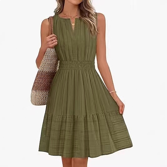 Zomerjurk voor dames, mouwloos - Linen Dress Wrap recensie en prijs