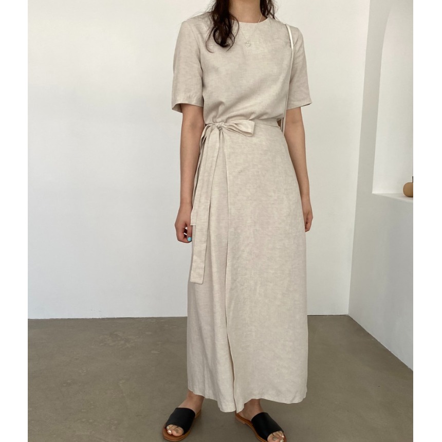 Elegante katoenen linnen wikke - Linen Dress Wrap recensie en prijs