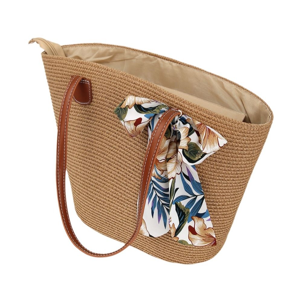 Draagbare strohoed met grote c - Tote Bag Beach recensie en prijs