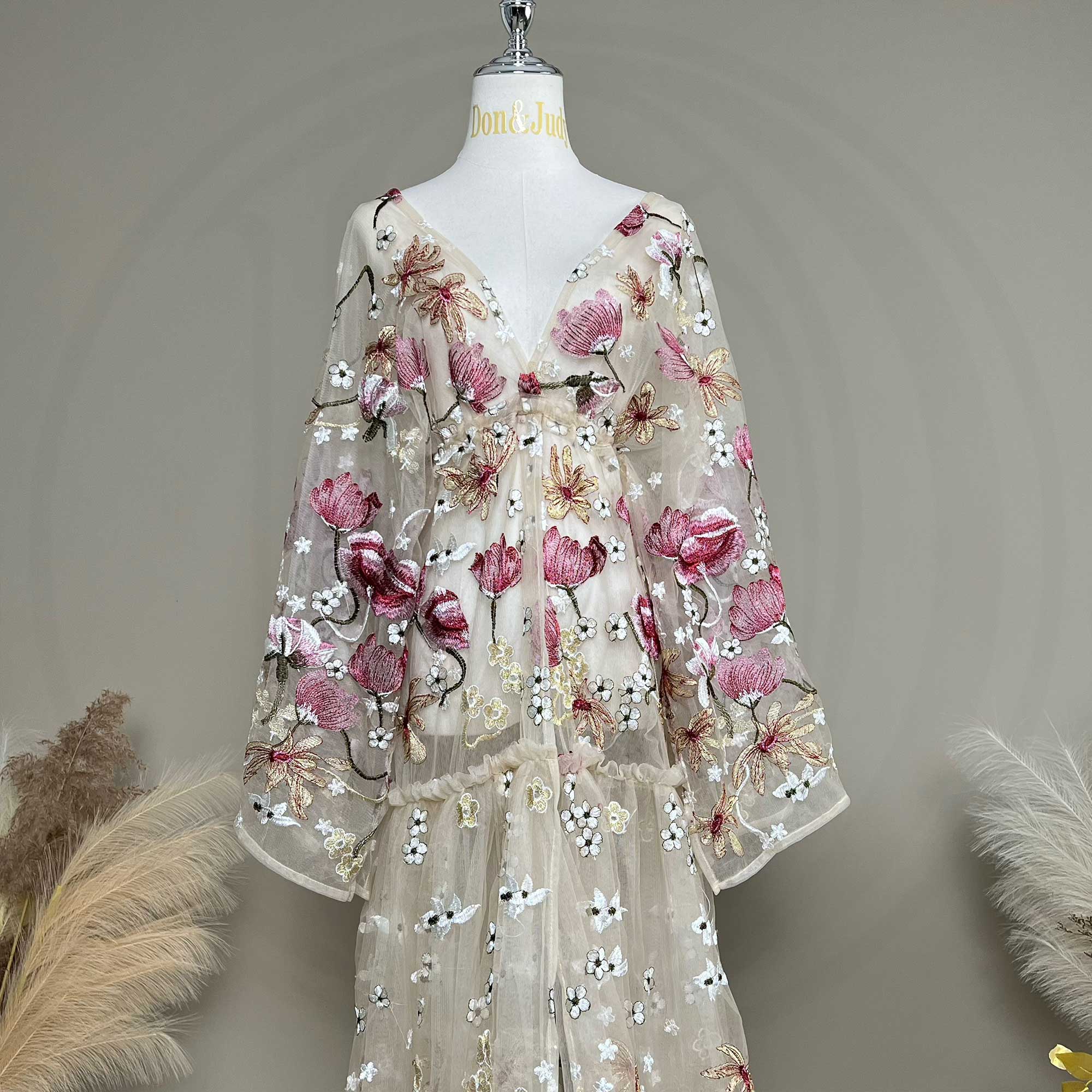 Don&Judy vlinderapplicaties en - Kimono Sheer Floral recensie en prijs