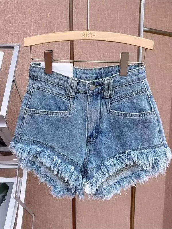 Casual Koreaanse stijl denim s - Shorts Denim Frayed recensie en prijs