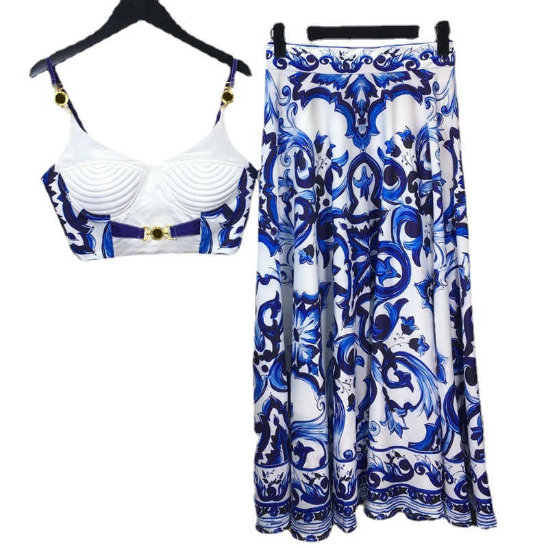Zomer Bohemain Blauw En Wit Po - Romper Floral Print recensie en prijs