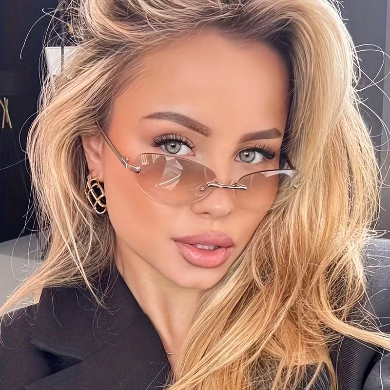 Randloze ovale zonnebril voor  - Sunglasses Cat Eye recensie en prijs