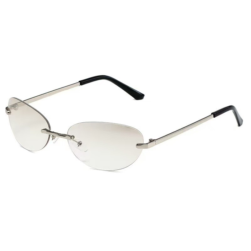 Randloze ovale zonnebril voor  - Sunglasses Cat Eye recensie en prijs