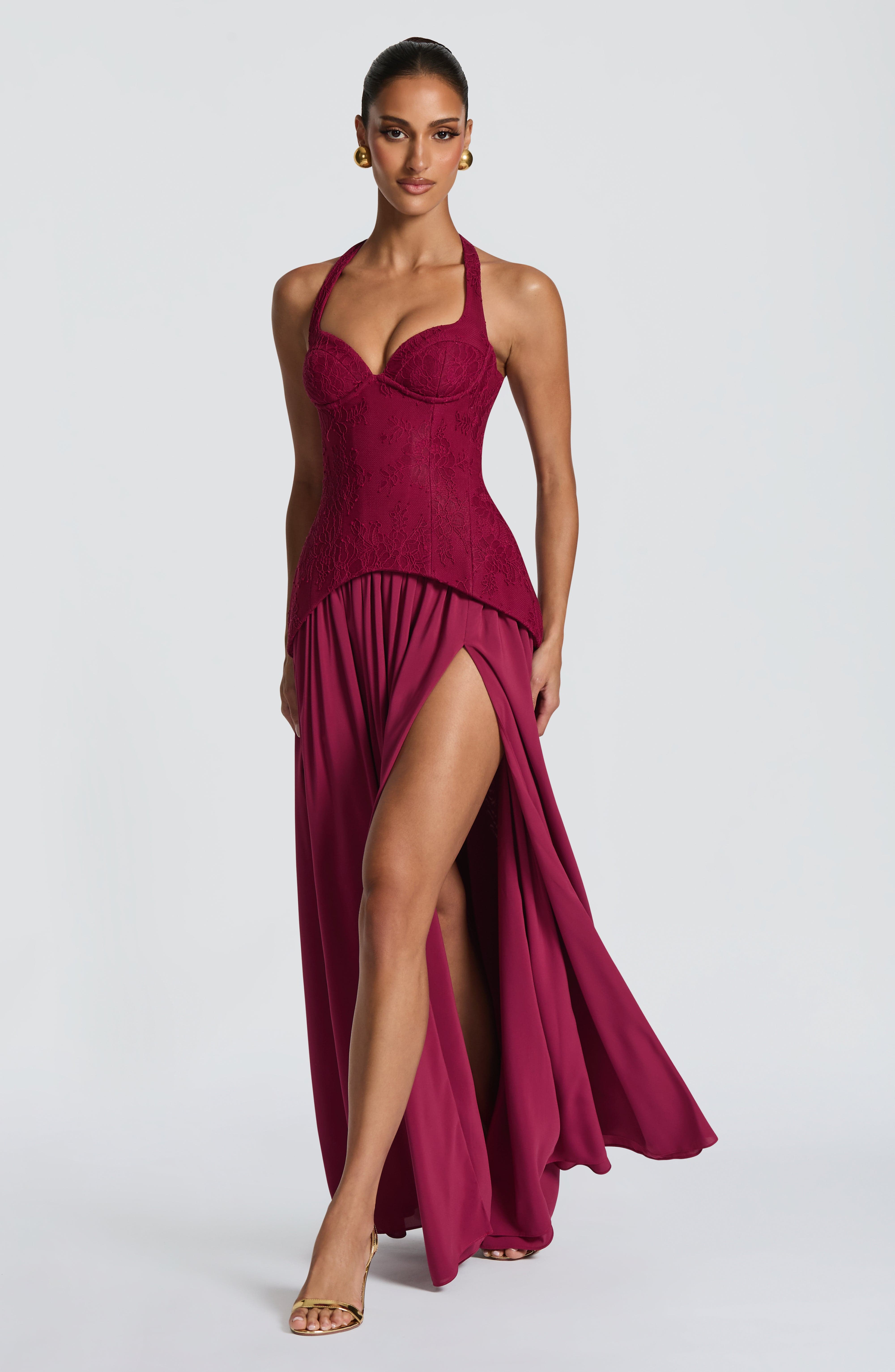 Backless kanten korset maxi-ju - Maxi Dress Halter recensie en prijs