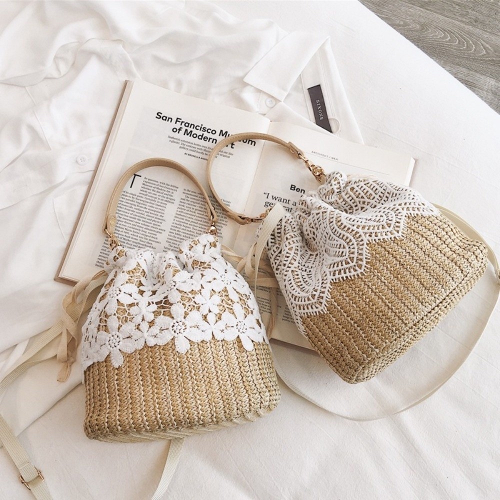 Vintage kanten schoudertas van - Tote Bag Beach recensie en prijs