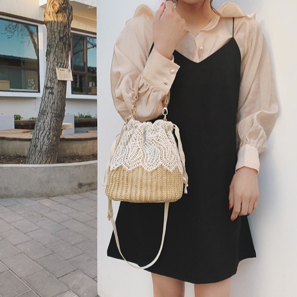Vintage kanten schoudertas van - Tote Bag Beach recensie en prijs