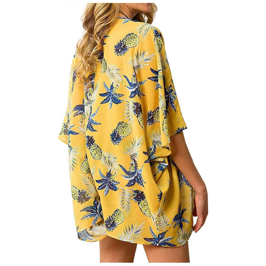 Dames losse pure chiffon kimon - Kimono Sheer Floral recensie en prijs