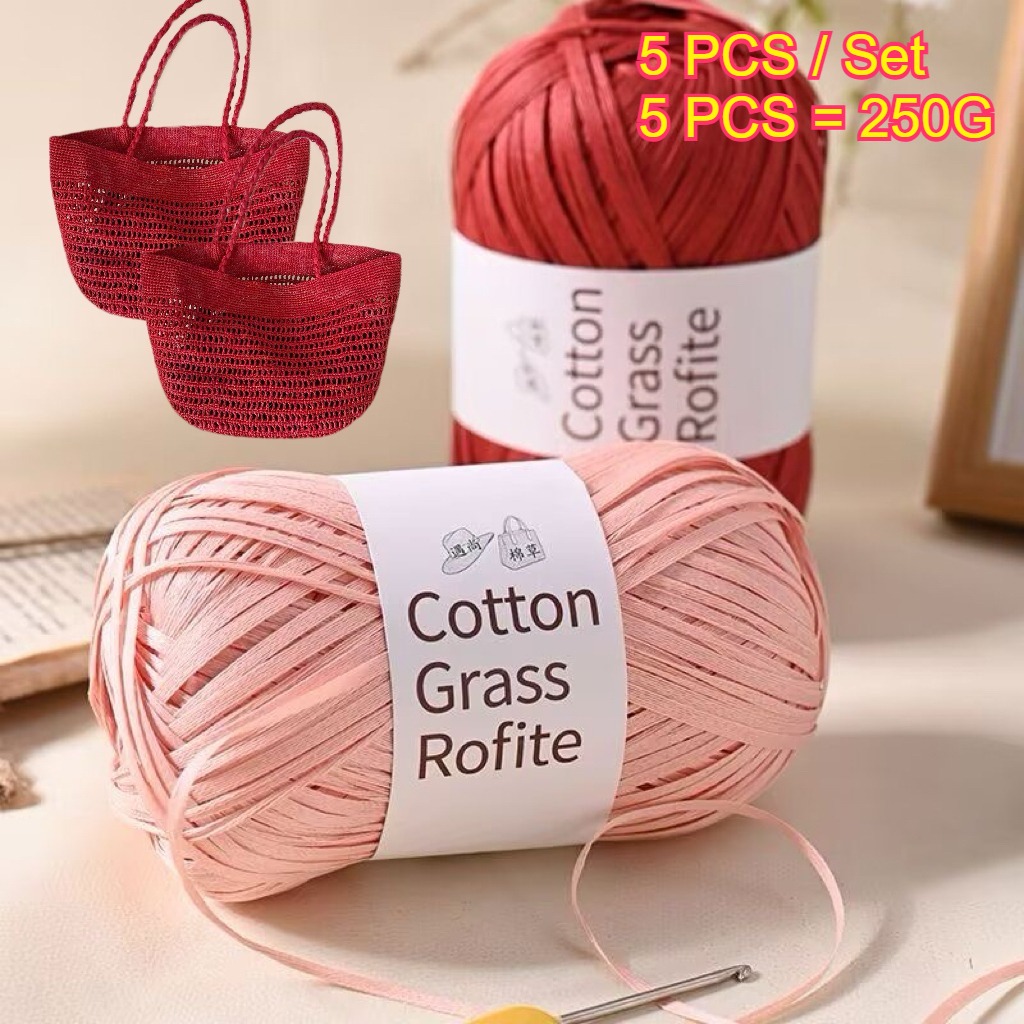 5 stuks 250g Raffia Papier Tou - Crochet Bag Raffia recensie en prijs