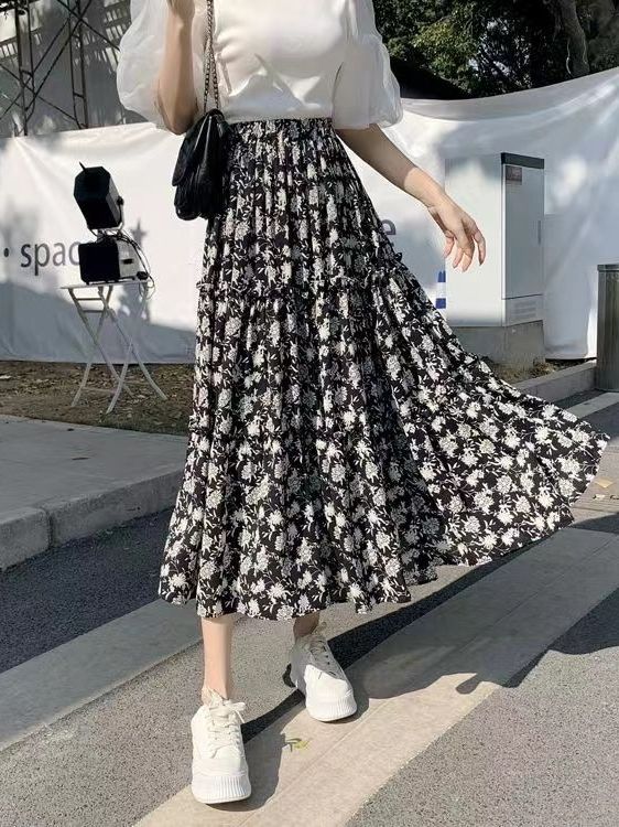 Bloemenprint A-lijn midi rok p - Midi Skirt Floral recensie en prijs